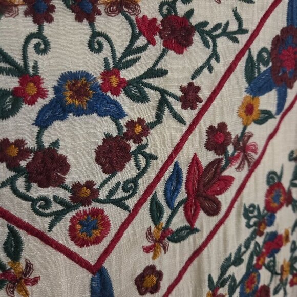 Umgee The Lily Dress Boho Embroidered Gauze Flowy 3/4 Sleeve Mini Dress Size L - Picture 6 of 10